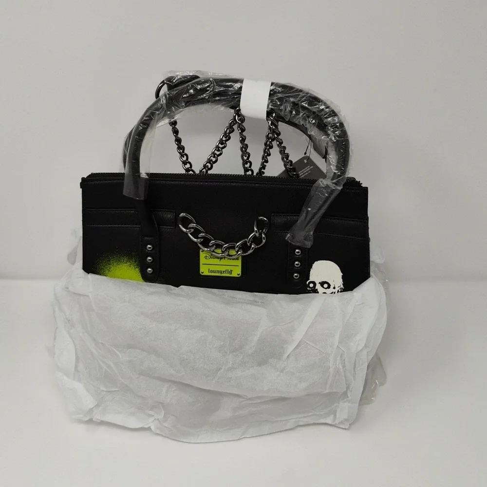 Disney Parks The Haunted Mansion Loungefly Crossbody Bag Chain Purse Handbag NEW